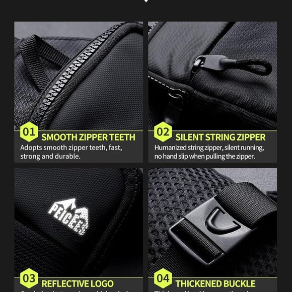 Mini Crossbody Sling Bag Water Resistant Nylon Small Phone Wallet Organizer - Picture 6 of 9